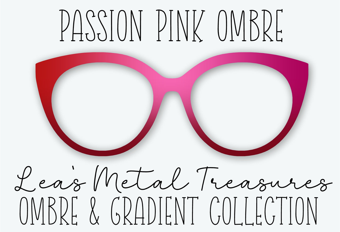 Passion Pink Ombre Eyewear Frame Toppers