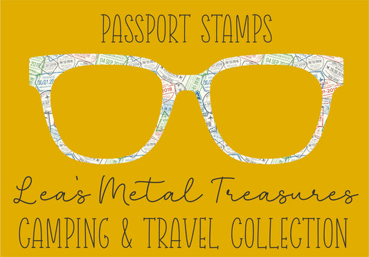 PASSPORT STAMPS Eyewear Frame Toppers COMES WITH MAGNETS
