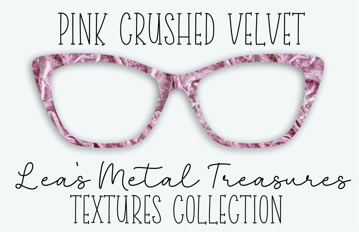 PINK CRUSHED VELVET Eyewear Frame Toppers