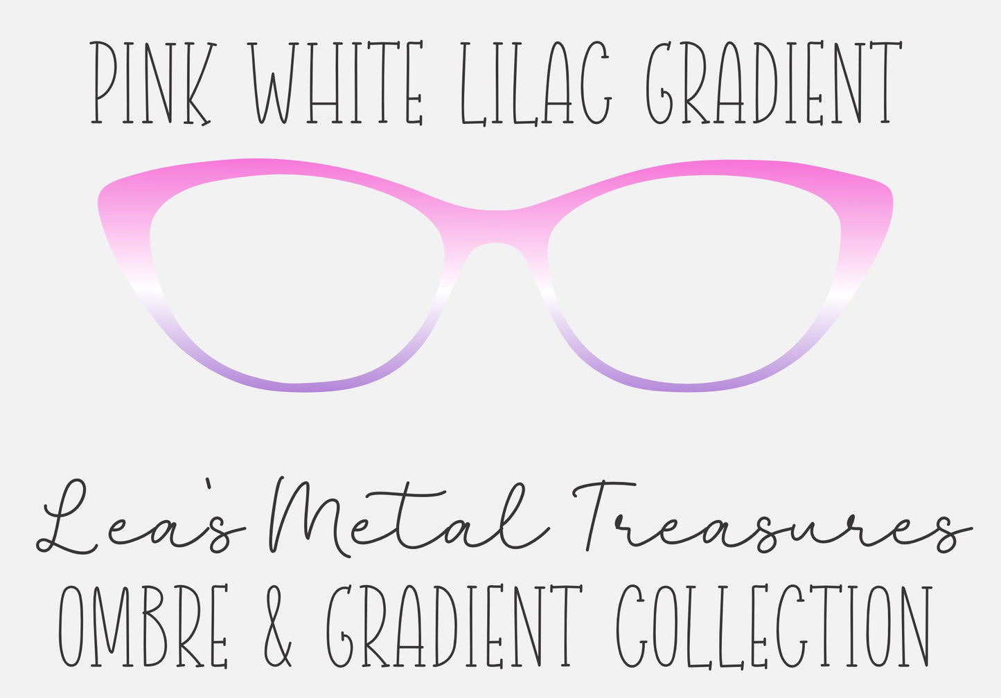 Pink White Lilac gradient F024C0-white-7725BA Eyewear Frame Toppers COMES WITH MAGNETS