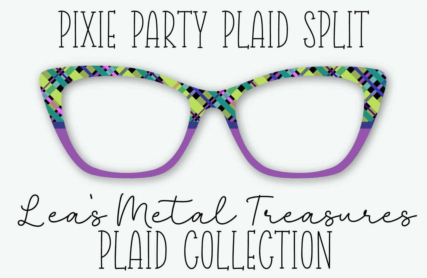 PIXIE PARTY PLAID SPLIT Eyewear Frame Toppers