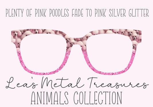 Plenty of Pink Poodles Fade to Pink Silver Glitter