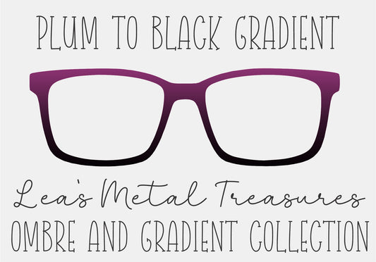 PLUM TO BLACK GRADIENT Eyewear Frame Toppers COMES WITH MAGNETS