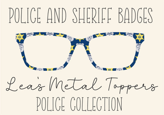 POLICE AND SHERIFF BADGES Eyewear Frame Toppers COMES WITH MAGNETS