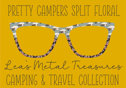 PRETTY CAMPERS SPLIT FLORAL Eyewear Frame Toppers COMES WITH MAGNETS