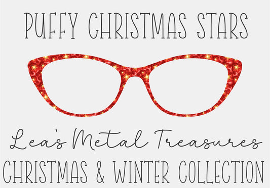 PUFFY CHRISTMAS STARS Eyewear Frame Toppers COMES WITH MAGNETS