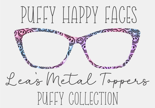 PUFFY HAPPY FACES Eyewear Frame Toppers COMES WITH MAGNETS