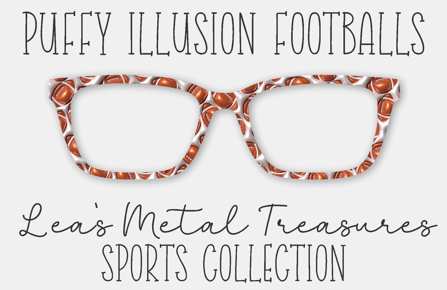 Puffy Illusion Footballs Magnetic Eyewear Frame Toppers - September 25 Topper of the Month