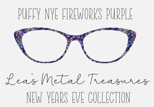 PUFFY NYE FIREWORKS PURPLE Eyewear Frame Toppers COMES WITH MAGNETS