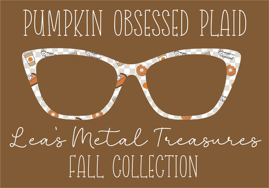 PUMPKIN OBSESSED PLAID Eyewear Frame Toppers COMES WITH MAGNETS