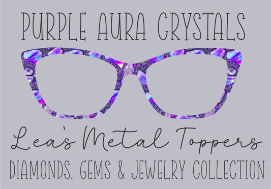PURPLE AURA CRYSTALS Eyewear Frame Toppers COMES WITH MAGNETS