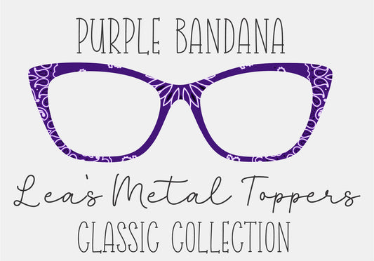 PURPLE BANDANA Eyewear Frame Toppers COMES WITH MAGNETS