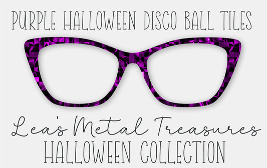 Purple Halloween Disco Tiles Eyewear Frame Toppers