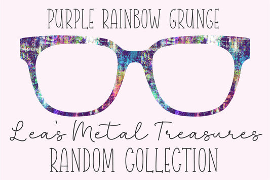 Purple Rainbow Grunge Eyewear Frame Toppers COMES WITH MAGNETS