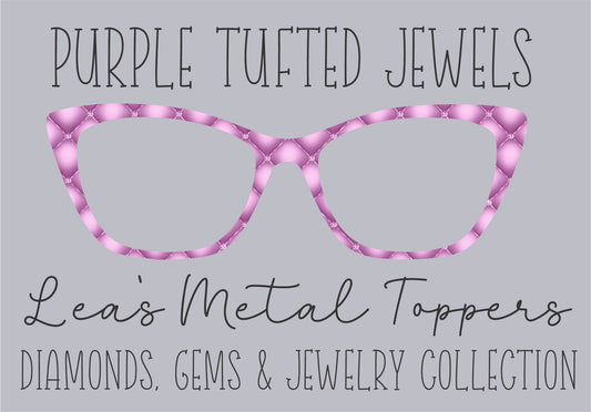 PURPLE TUFTED JEWELS Eyewear Frame Toppers COMES WITH MAGNETS