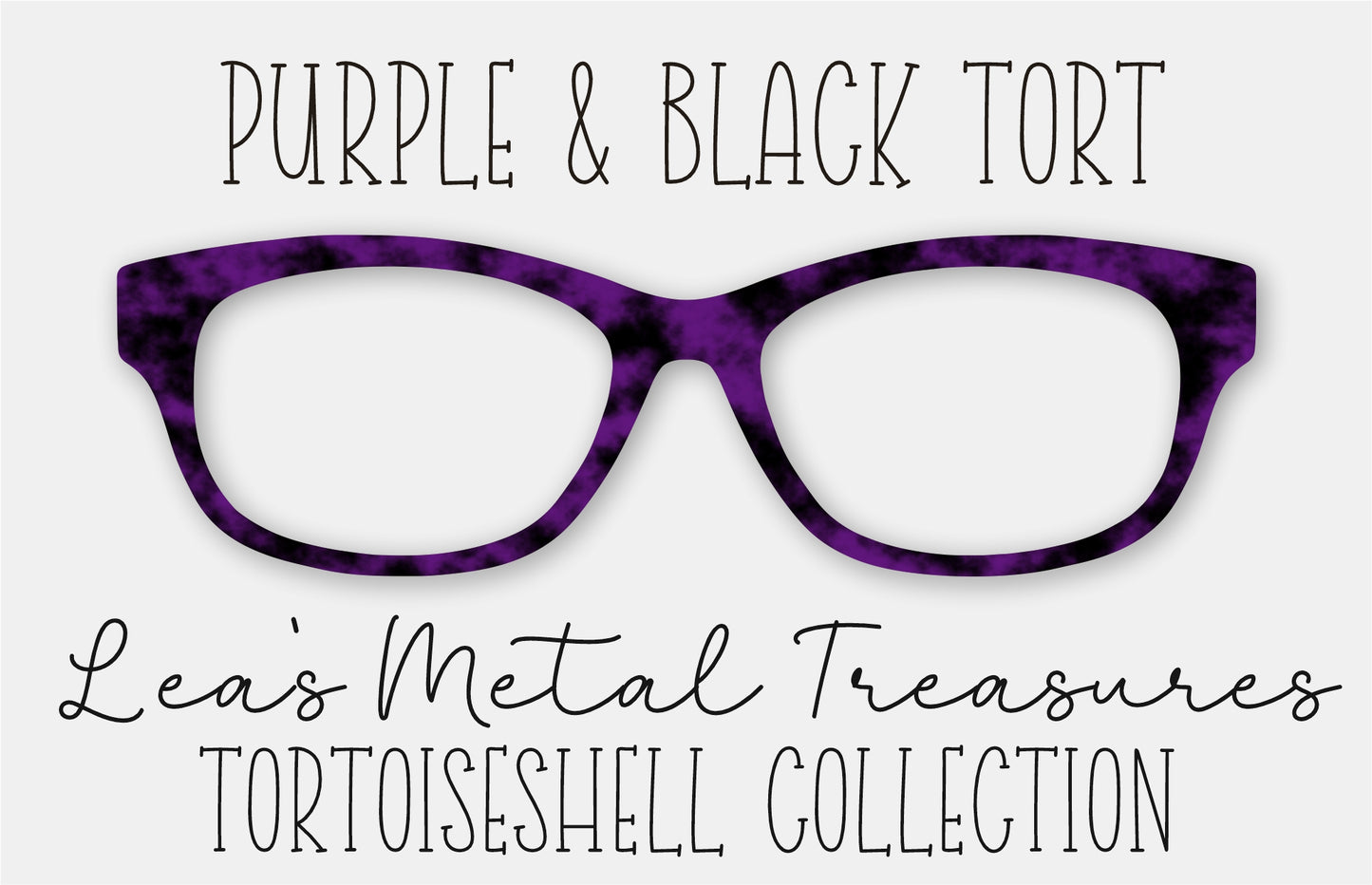 Purple and Black Tort • Magnetic Eyeglasses Toppers
