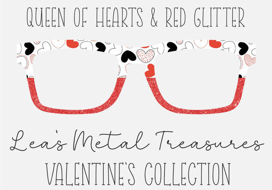 Queen of hearts red glitter