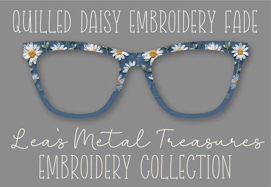 Quilled Daisy Embroidery Fade Eyewear Frame Toppers COMES WITH MAGNETS