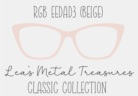 RGB EEDAD3 Beige Eyewear Frame Toppers COMES WITH MAGNETS