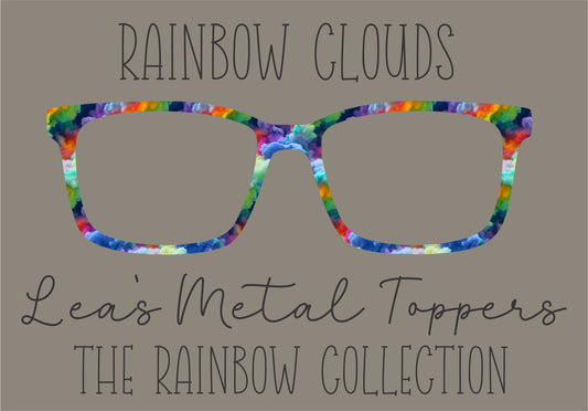 RAINBOW CLOUDS Eyewear Frame Toppers COMES WITH MAGNETS