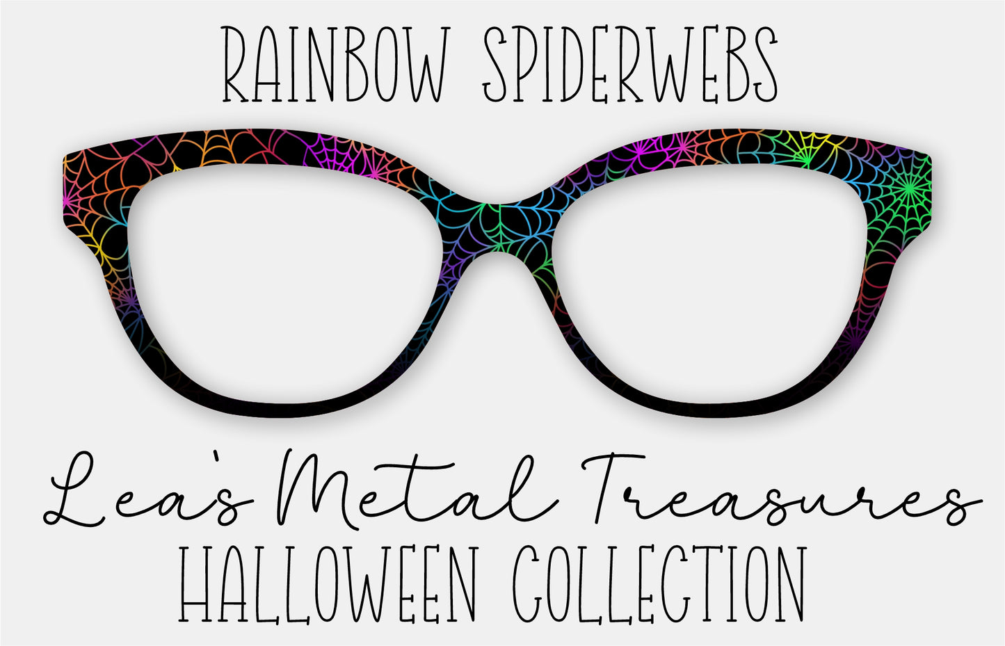 Rainbow Spiderwebs Eyewear Frame Toppers