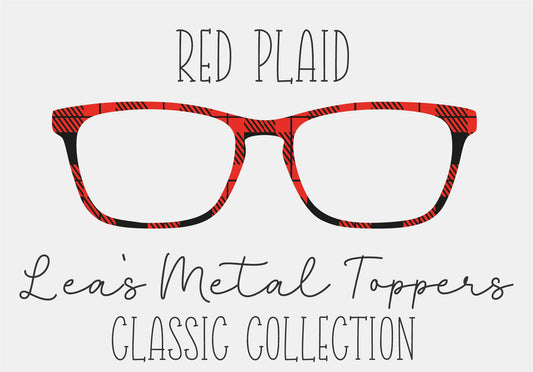 RED PLAID Eyewear Frame Toppers COMES WITH MAGNETS