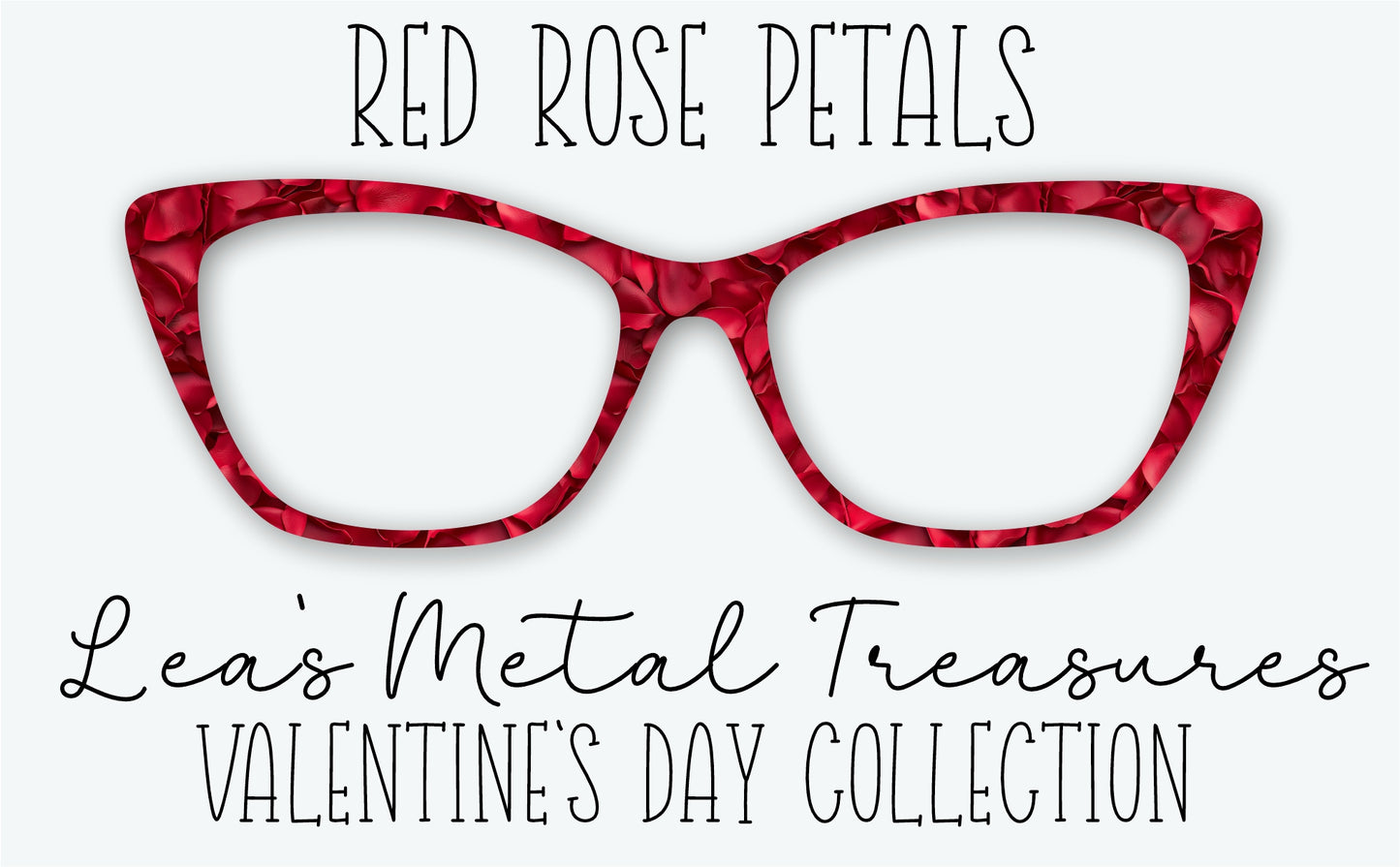 Red Rose Petals Eyewear Frame Toppers