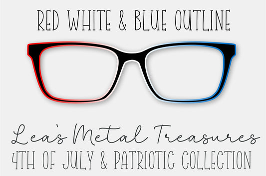Deep Patriotic Tricolor Skinny Split • Magnetic Eyeglasses Topper