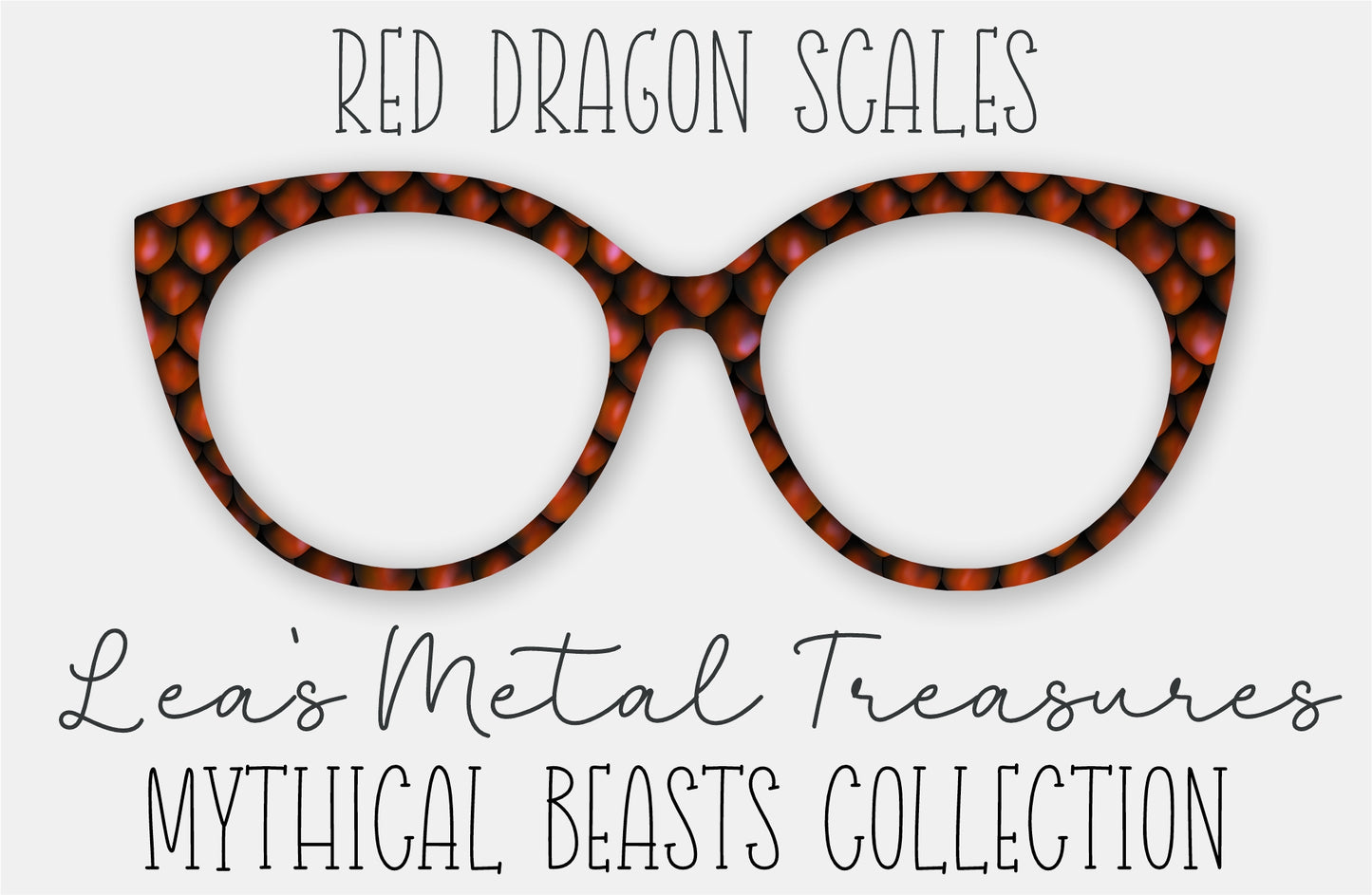 Red Dragon Scales Eyewear Frame Toppers COMES WITH MAGNETS