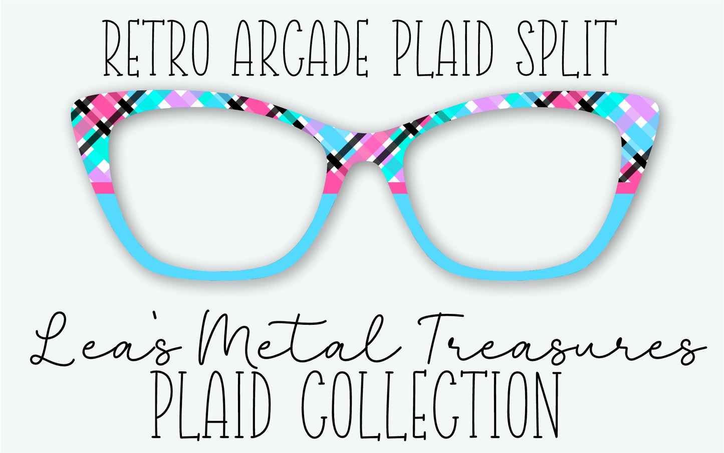 RETRO ARCADE PLAID SPLIT Eyewear Frame Toppers