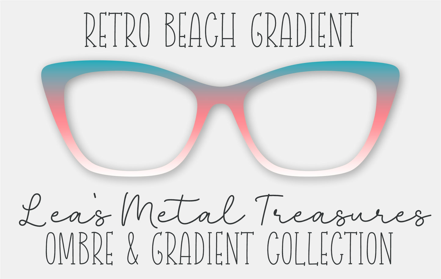 Retro Beach Gradient Eyewear Frame Toppers