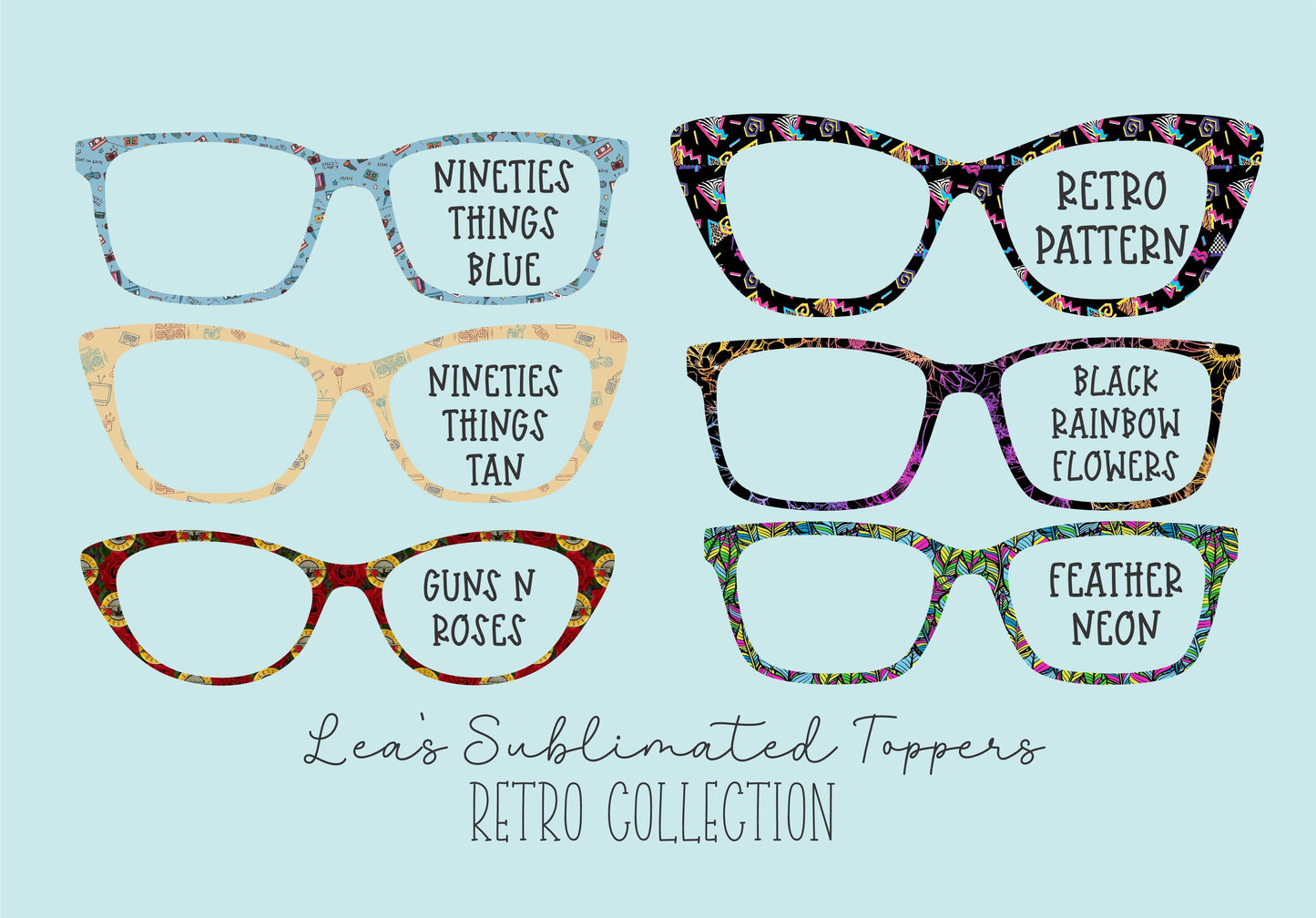 NINETIES THINGS TAN Eyewear Frame Toppers COMES WITH MAGNETS