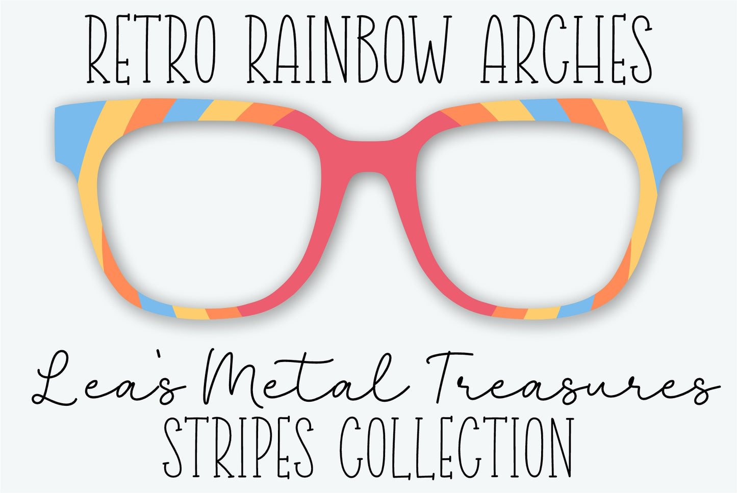 Retro Rainbow Arches Eyewear Frame Toppers