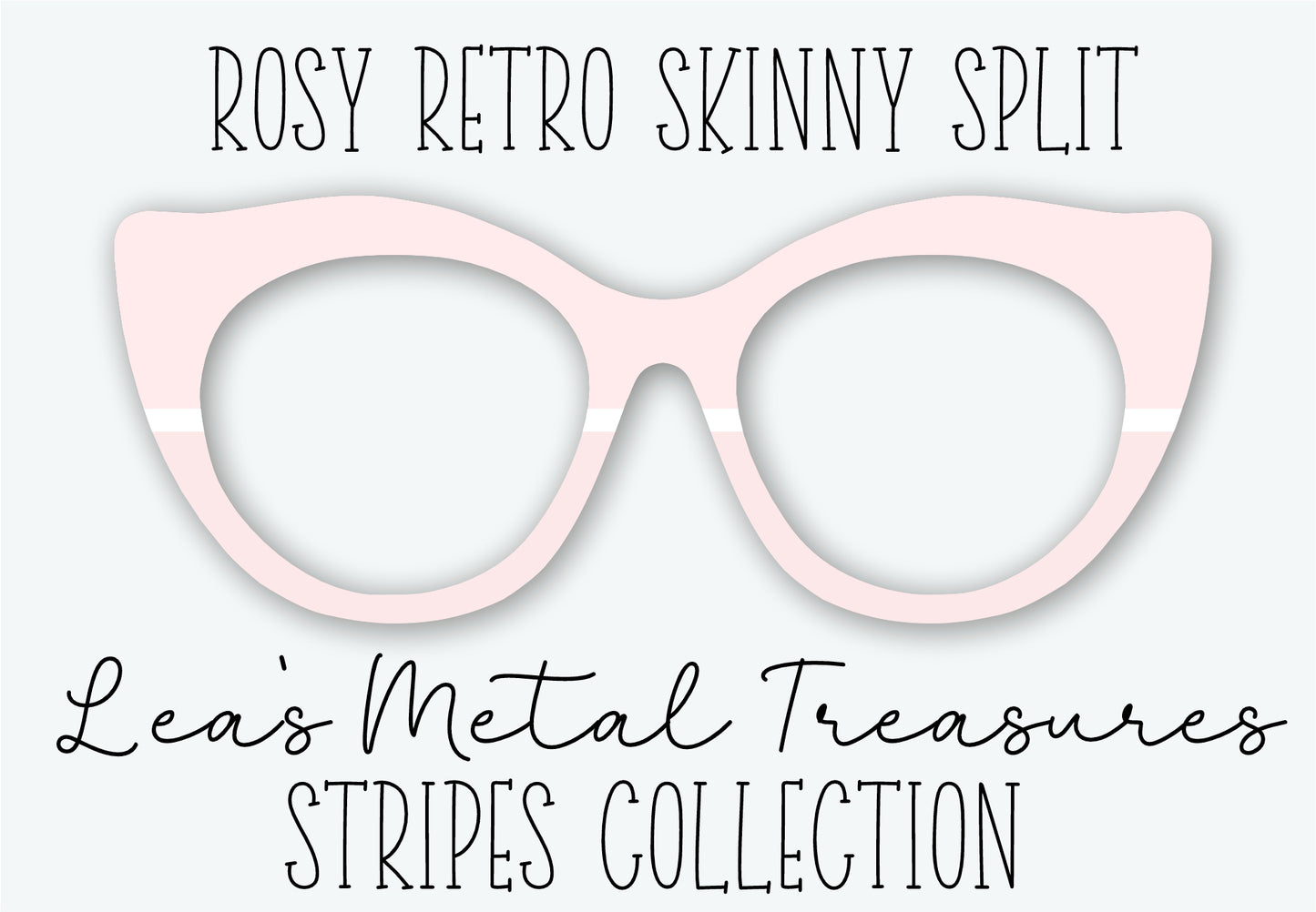 Rosy Retro Skinny Split Eyewear Frame Toppers