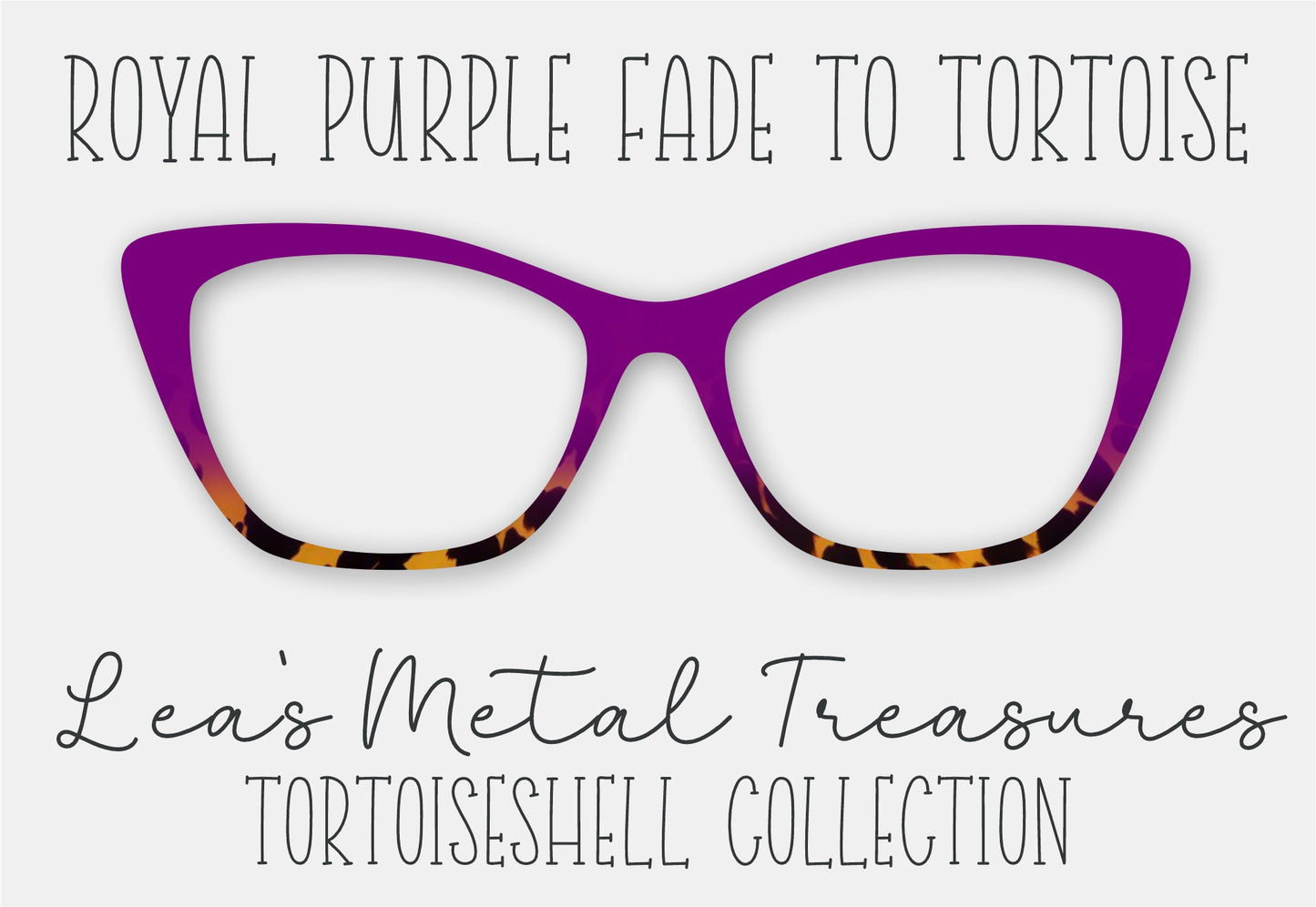 Royal Purple Fade to Tortoise Eyewear Frame Toppers