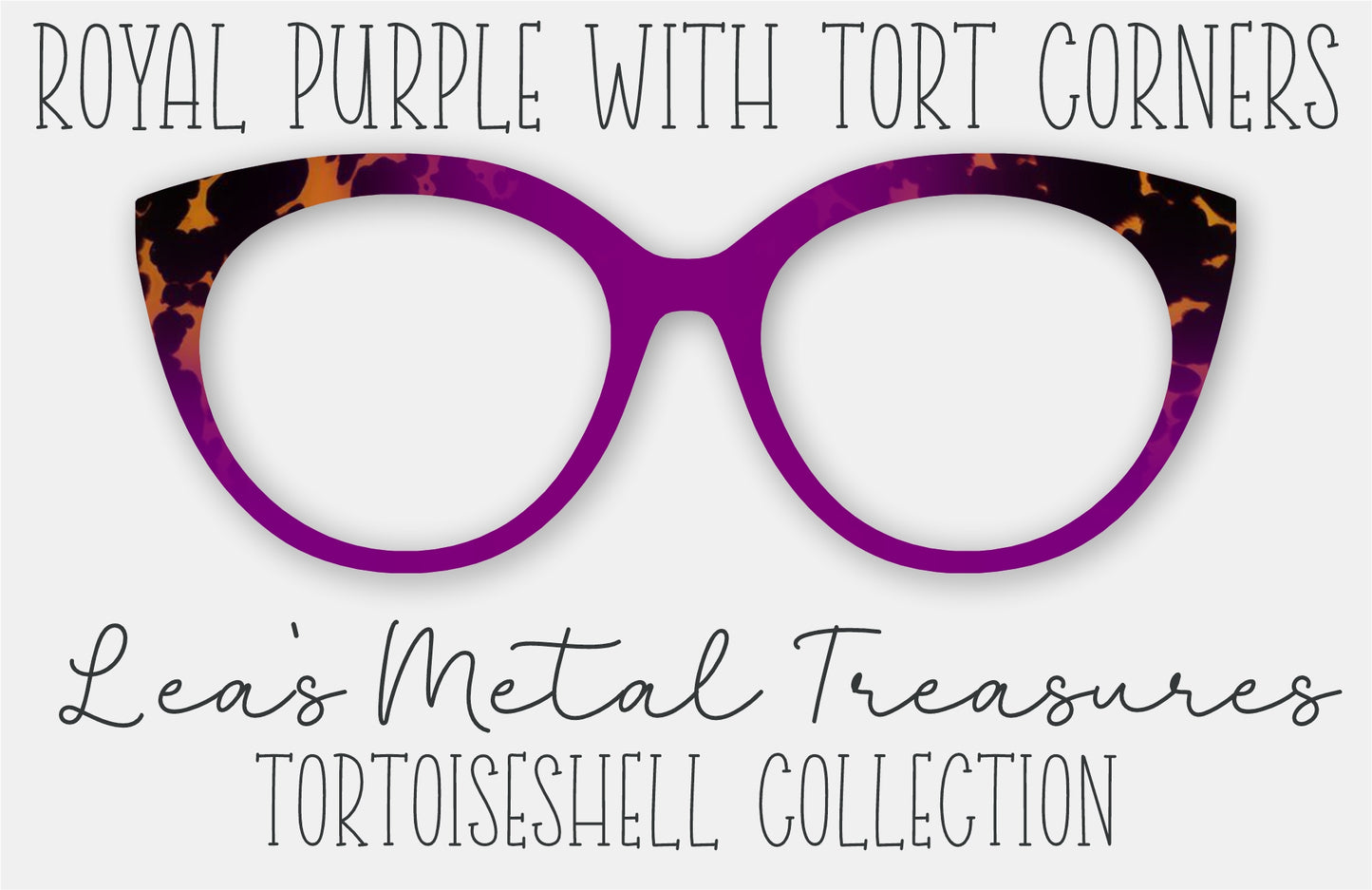 Royal Purple with Tort Corners Eyewear Frame Toppers