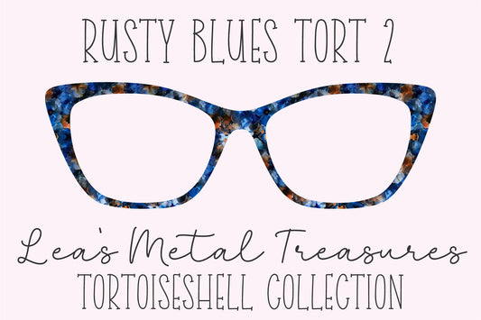 Rusty Blues Tort 2 Eyewear Frame Toppers COMES WITH MAGNETS