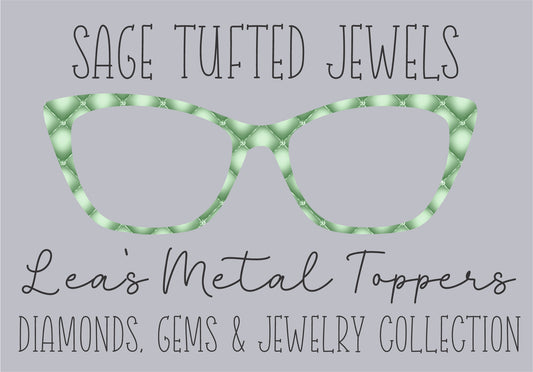 SAGE TUFTED JEWELS Eyewear Frame Toppers COMES WITH MAGNETS
