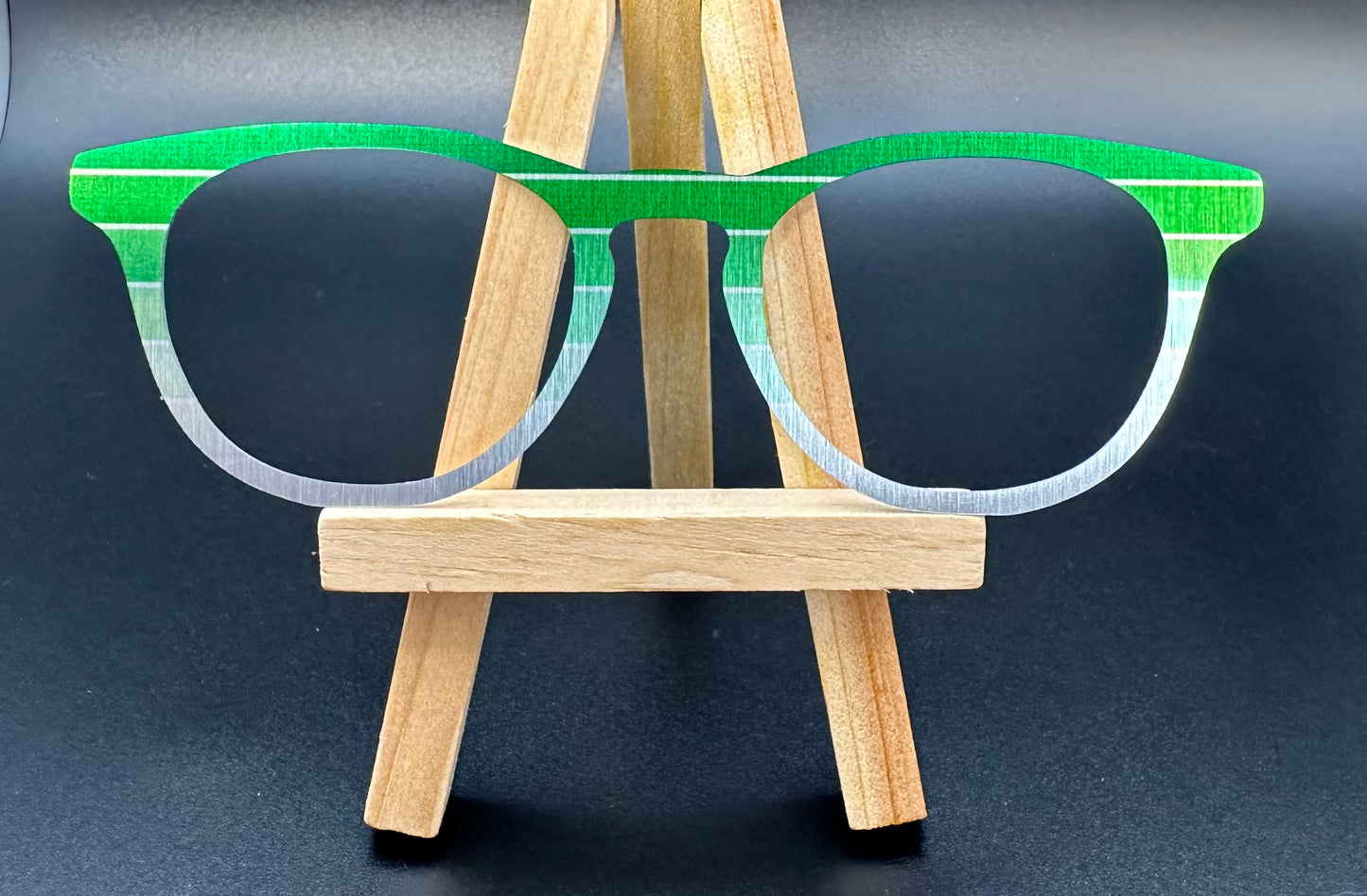 READY TO SHIP SAM MYSTERY PAINT CHIP ON BRUSHED SILVER Eyewear Frame Topper