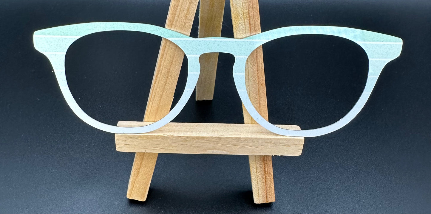 READY TO SHIP SAM MYSTERY PAINT CHIP #1 ON GLOSS WHITE Eyewear Frame Topper