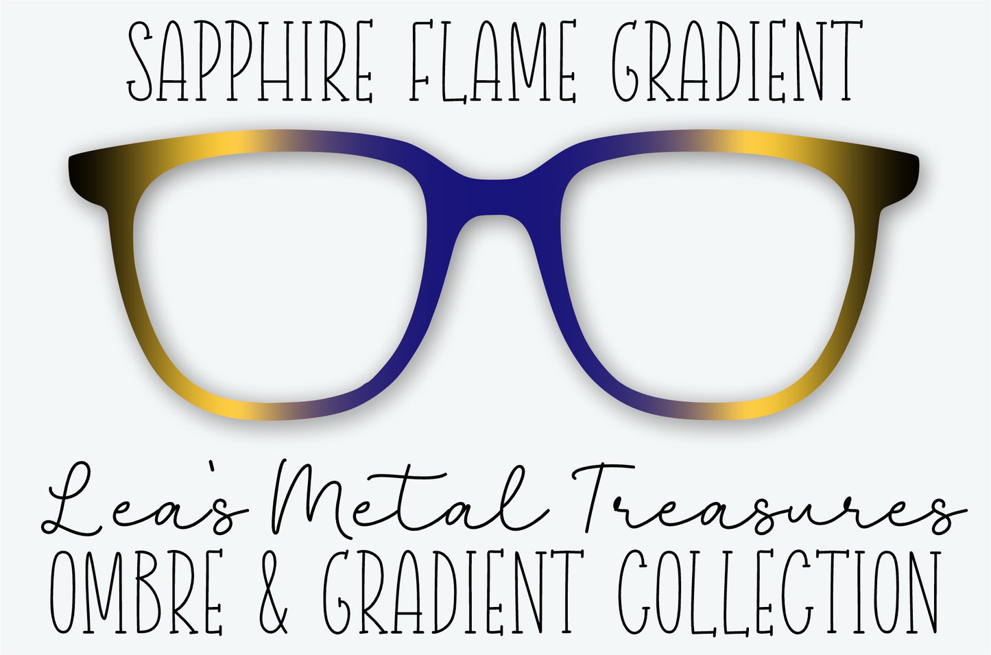 Sapphire Flame Gradient Eyewear Frame Toppers