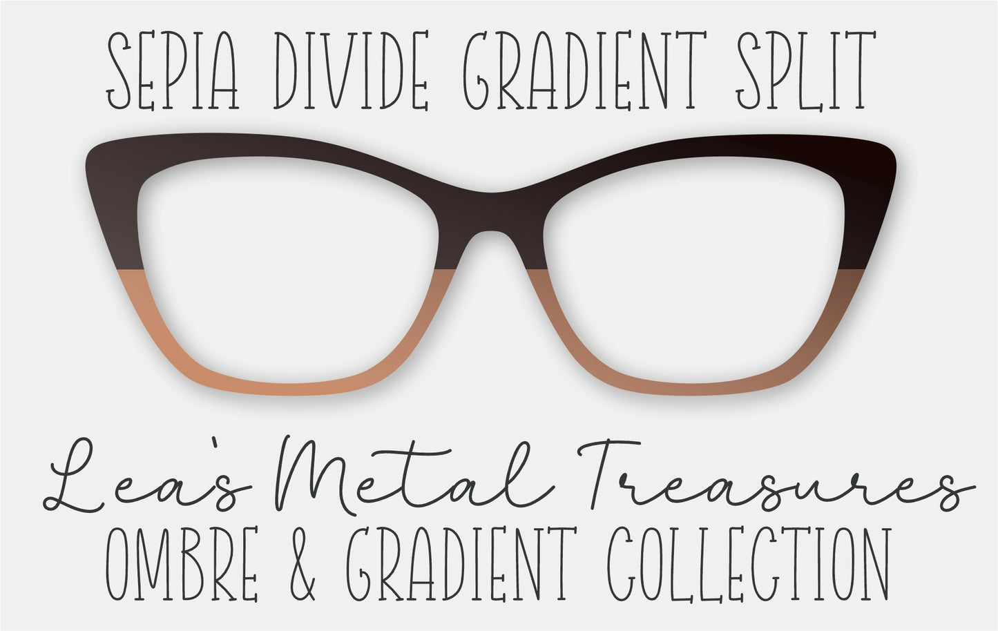 SEPIA DIVIDE GRADIENT SPLIT Eyewear Frame Toppers