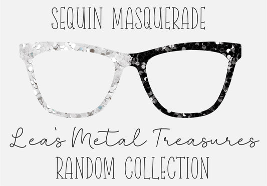 SEQUIN MASQUERADE Eyewear Frame Toppers COMES WITH MAGNETS
