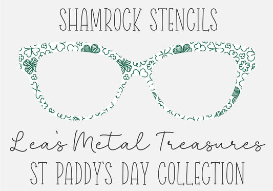 SHAMROCK STENCILS Eyewear Frame Toppers COMES WITH MAGNETS