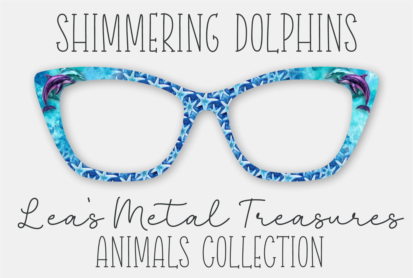 Shimmering Dolphins • Magnetic Eyeglasses Toppers