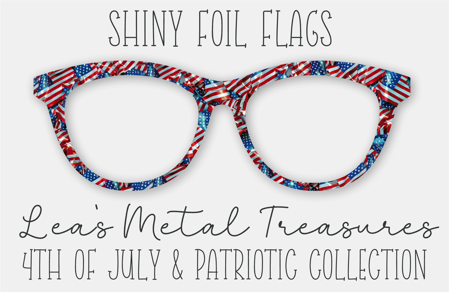 Shiny Foil Flags Eyewear Frame Toppers
