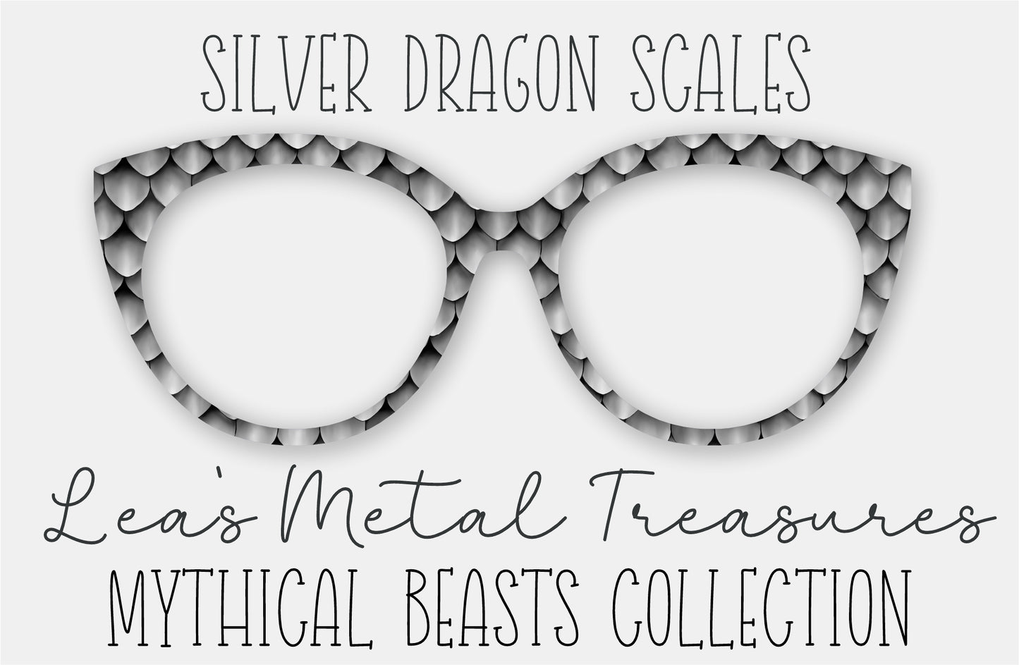 Silver Dragon Scales Eyewear Frame Toppers COMES WITH MAGNETS