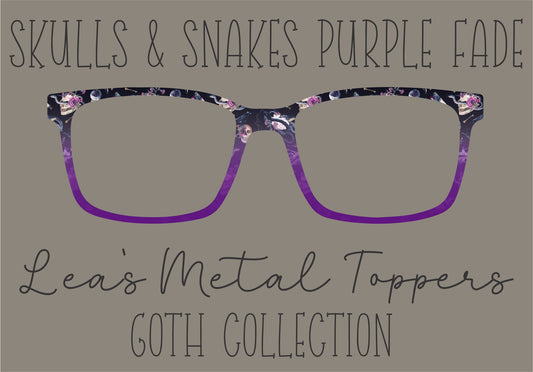 SKULLS AND SNAKES PURPLE FADE Eyewear Frame Toppers COMES WITH MAGNETS