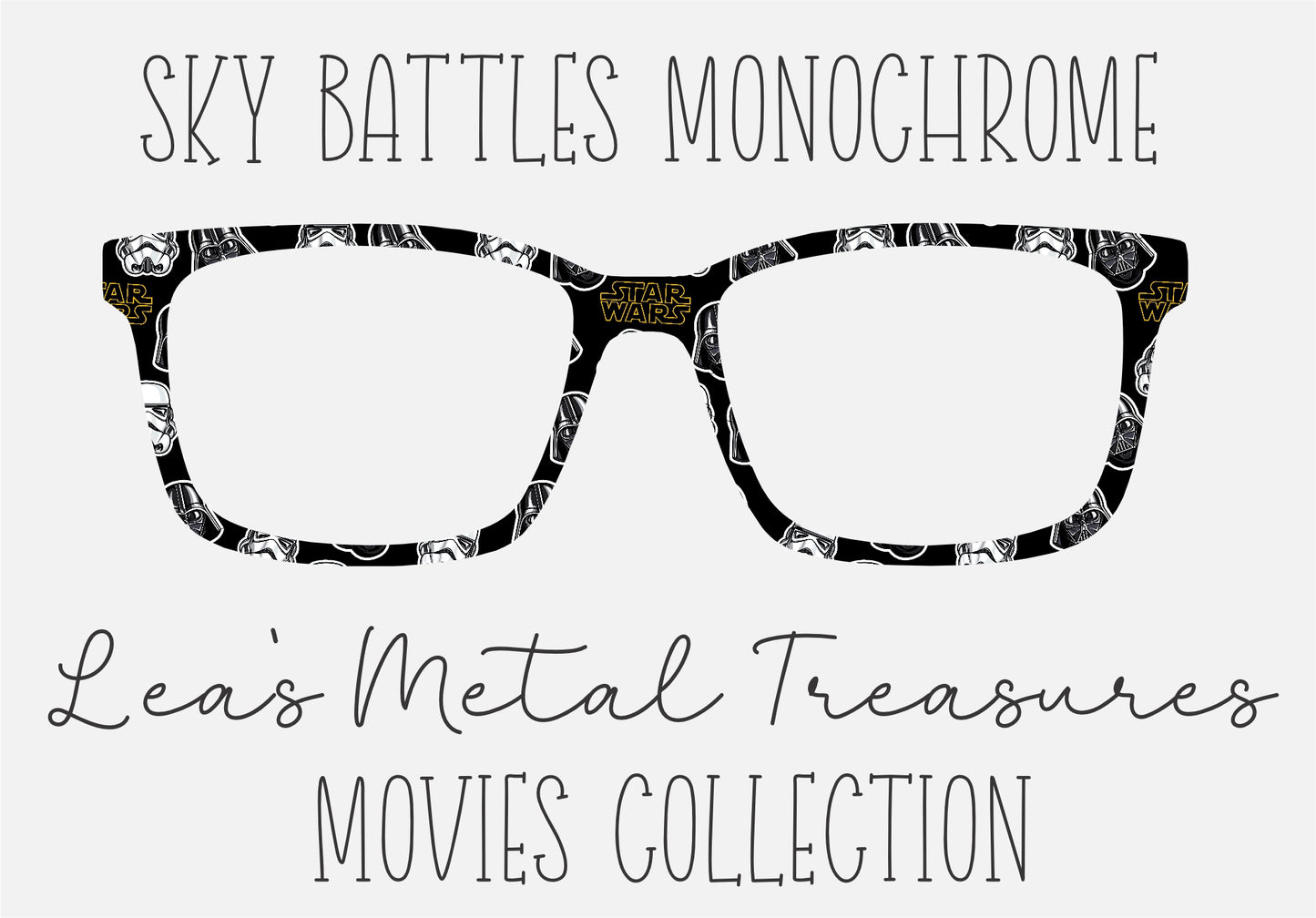 SKY BATTLES MONOCHROME Eyewear Frame Toppers COMES WITH MAGNETS