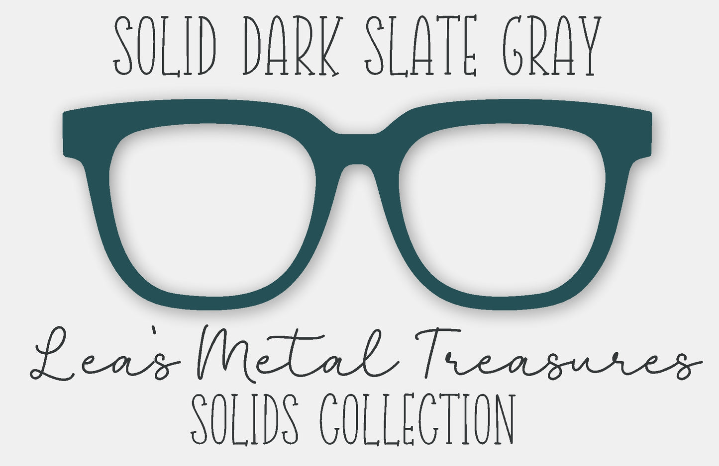 Solid Dark Slate Gray Eyewear Frame Toppers